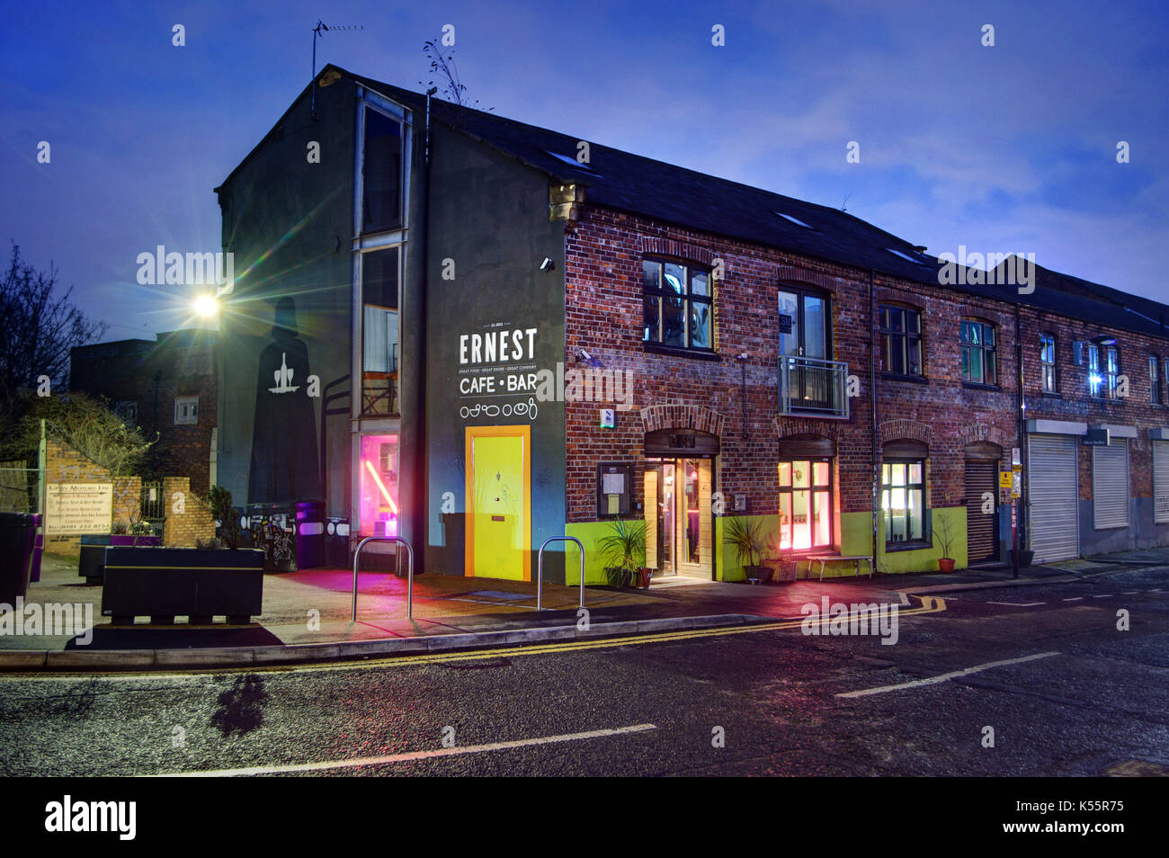 Ernest Cafe, Ouseburn, Tyne und Wear Stockfoto