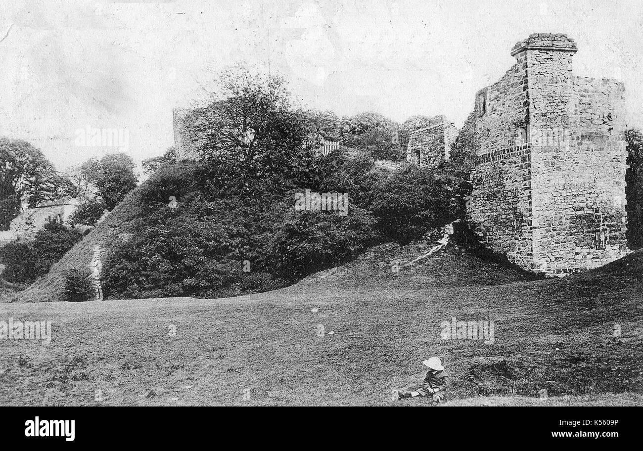 1904 - Die Ruinen von Pickering Castle, North Yorkshire, UK. Jetzt in der Versorgung von English Heritage. Stockfoto