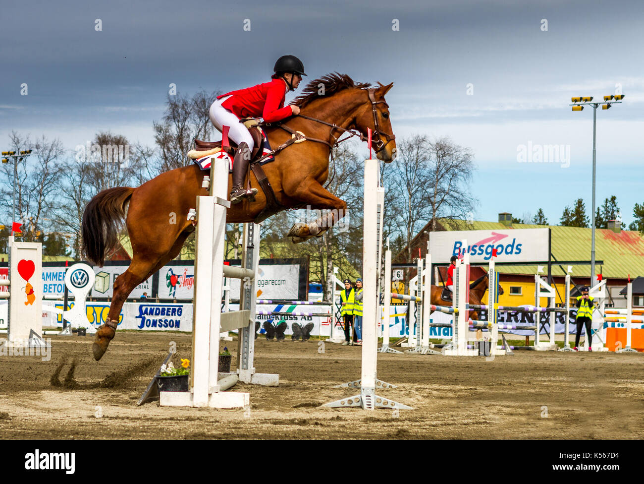 Pferdespringen Schweden Stockfoto