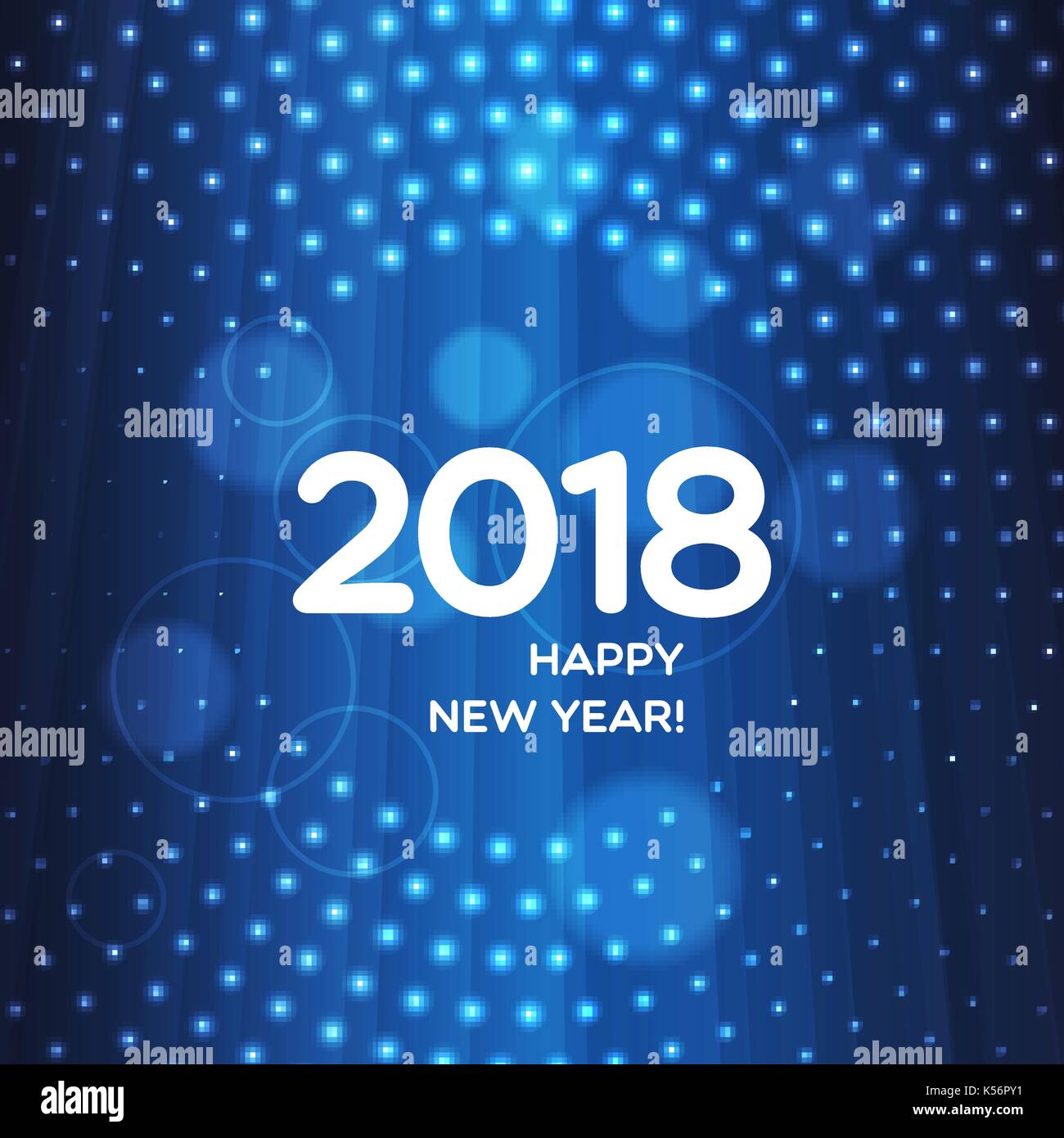 Frohes Neues Jahr 2018 Abstrakt Blau hellen Hintergrund für Ihr Design Stock Vektor