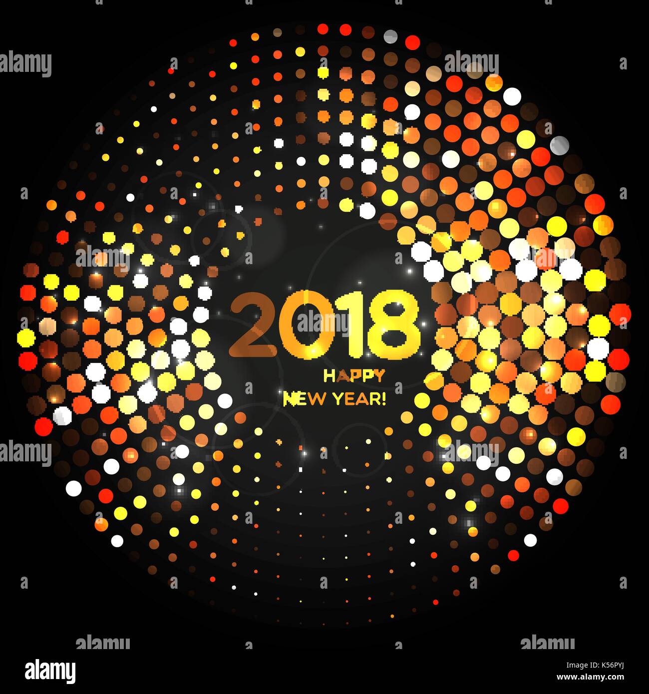 Frohes Neues Jahr 2018 Abstract hellen Hintergrund für Ihr Design Stock Vektor
