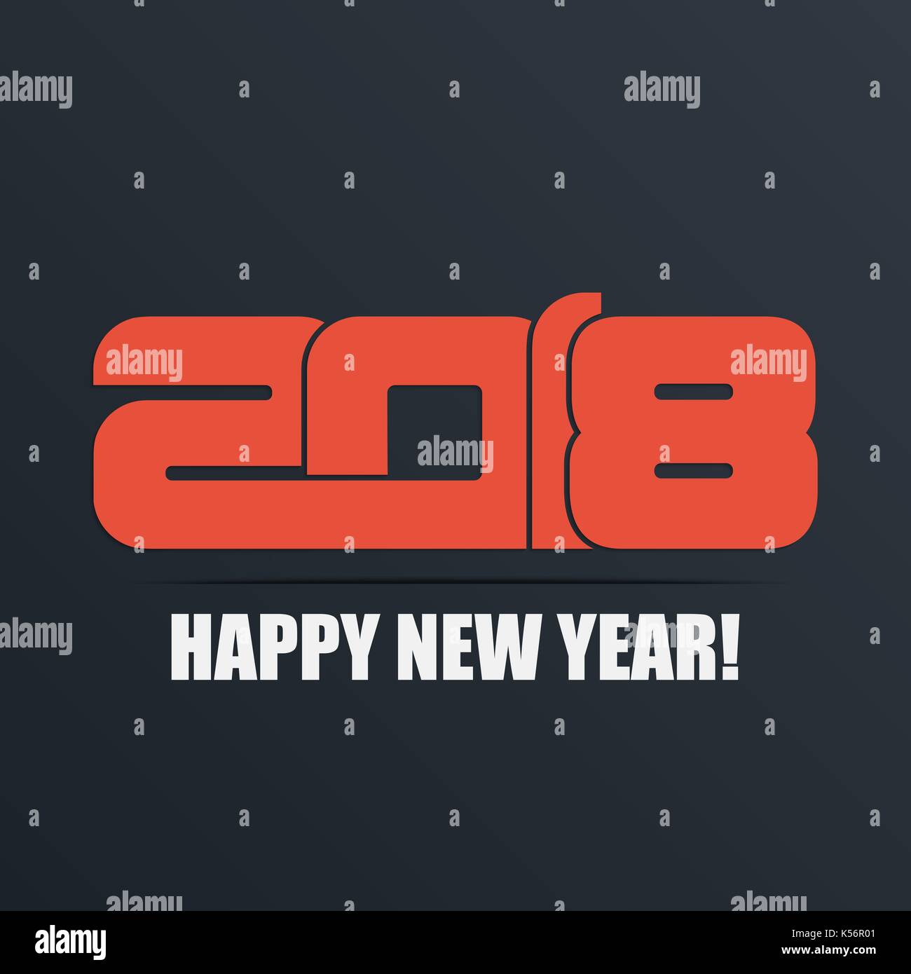 Vector Abbildung: Frohes Neues Jahr 2018 kreative Hintergrund für Ihre Grußkarte design Stock Vektor