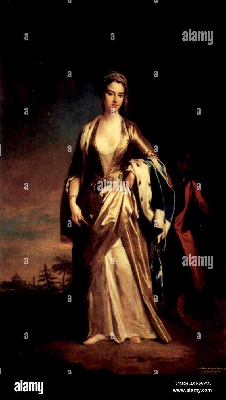 Ein Gemälde von Mary Wortley Montagu von Jonathan Richardson die Jüngeren 18 c Stockfoto