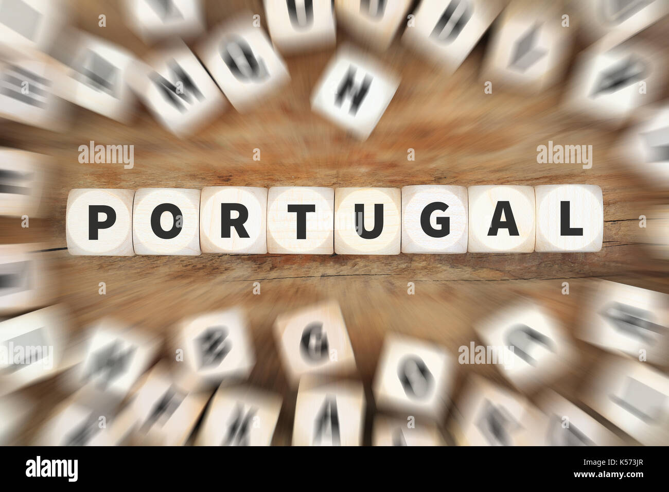 Portugal land Reisen Reisen Würfel Business Konzept Idee Stockfoto
