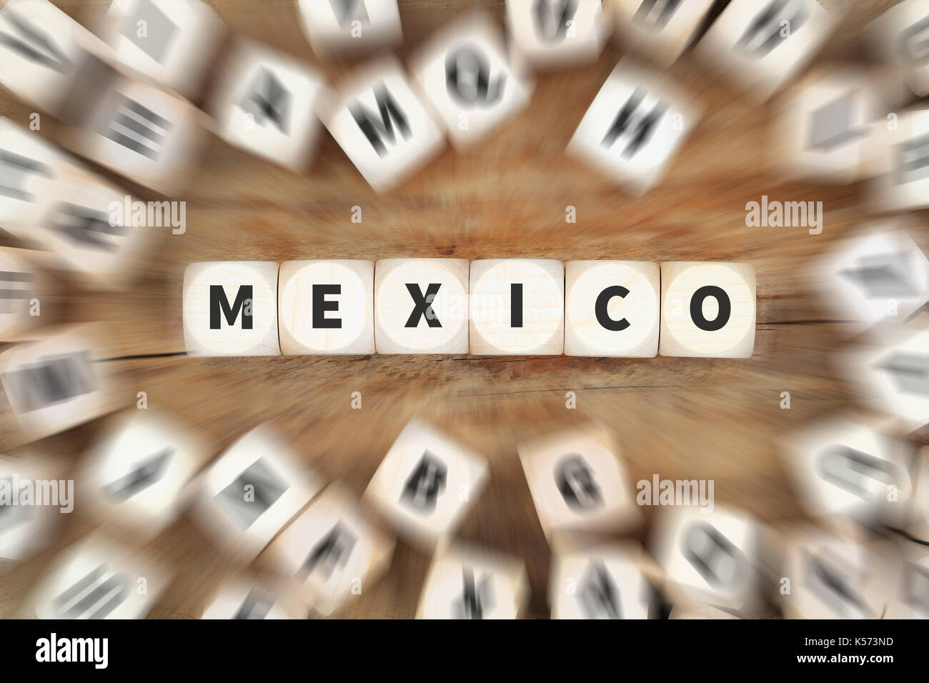 Mexiko Land reisen Reisen Würfel Business Konzept Idee Stockfoto
