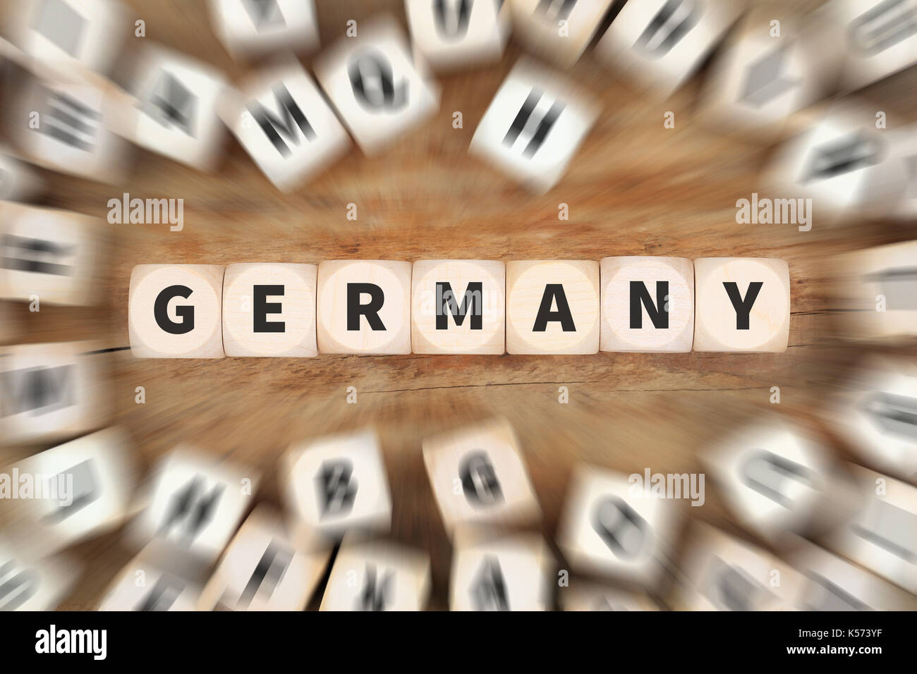 Deutschland Land reisen Reisen Würfel Business Konzept Idee Stockfoto