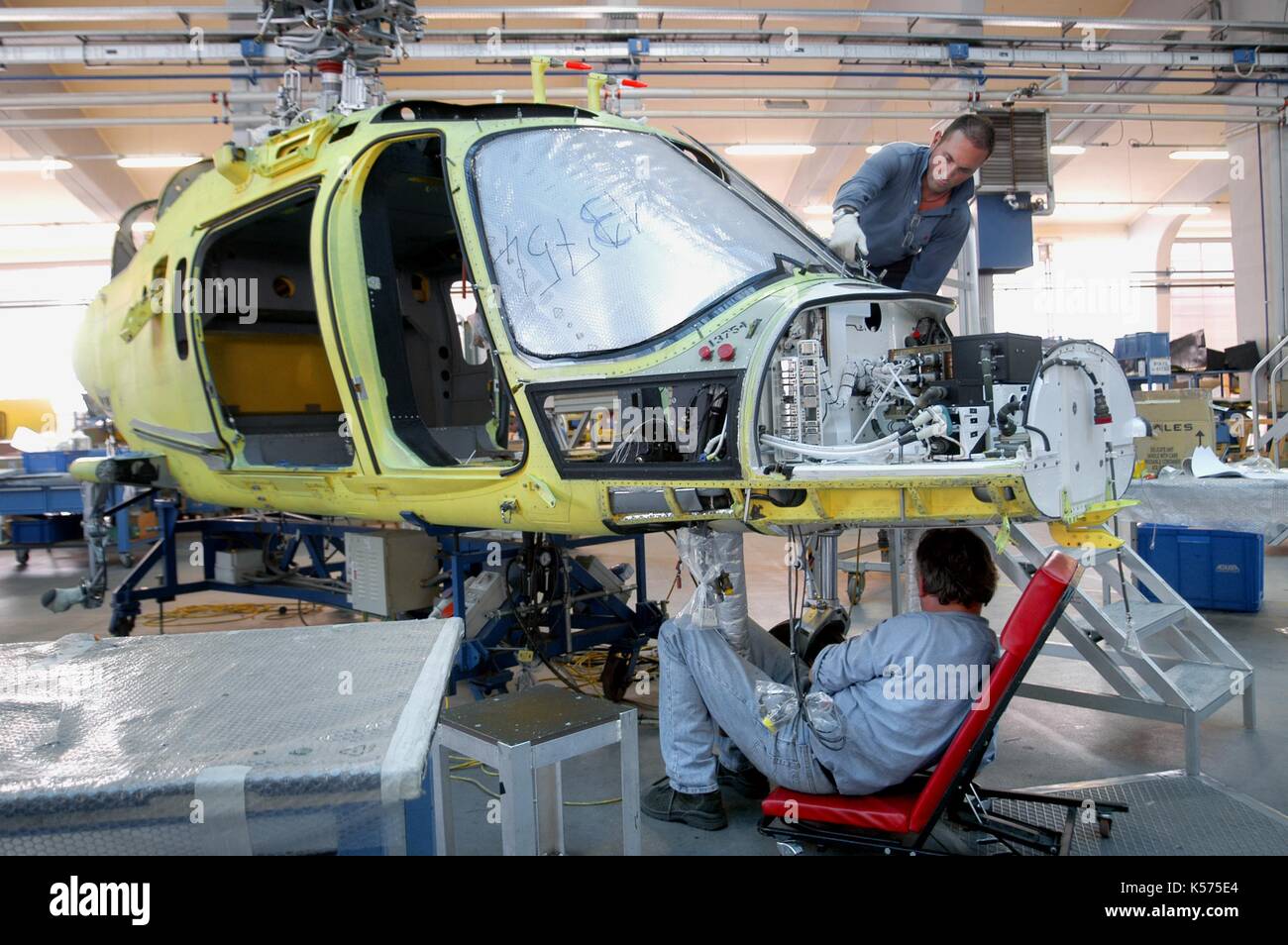 Agusta Hubschrauber Fabrik, Anlage von Vergiate (Lombardei, Italien) Stockfoto