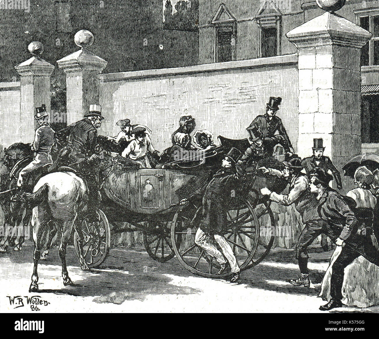 Angriff auf die Königin Victoria von Robert Pastete, 27. Juni 1850 Stockfoto