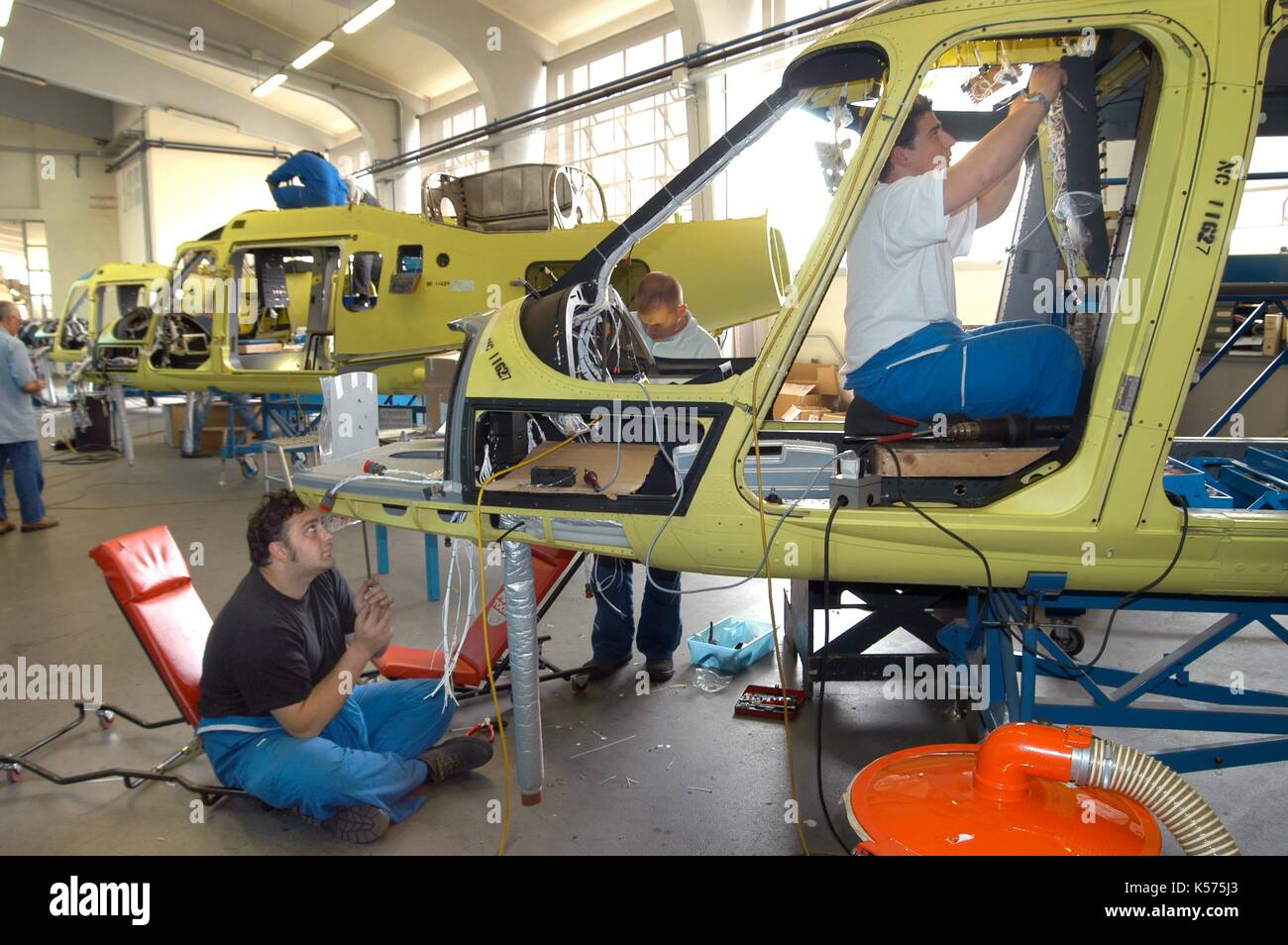 Agusta Hubschrauber Fabrik, Anlage von Vergiate (Lombardei, Italien) Stockfoto