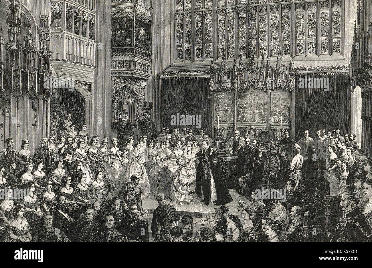 Die Ehe des Prinzen von Wales (Zukünftige Edward VII) zu Alexandra von Dänemark, 10. März 1863. Stockfoto