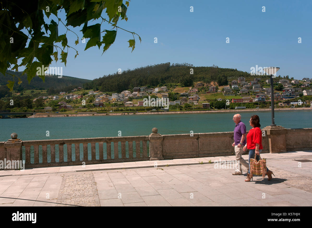 Mündung und Stadt, Viveiro, Lugo Provinz, Region Galicien, Spanien, Europa Stockfoto
