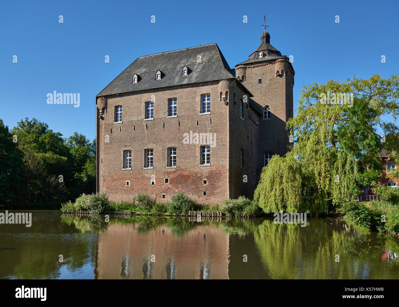 Ausflüge Schloss, Schloss Burg Trips, Geilenkirchen, Kreis Heinsberg, Nordrhein-Westfalen, Deutschland Stockfoto