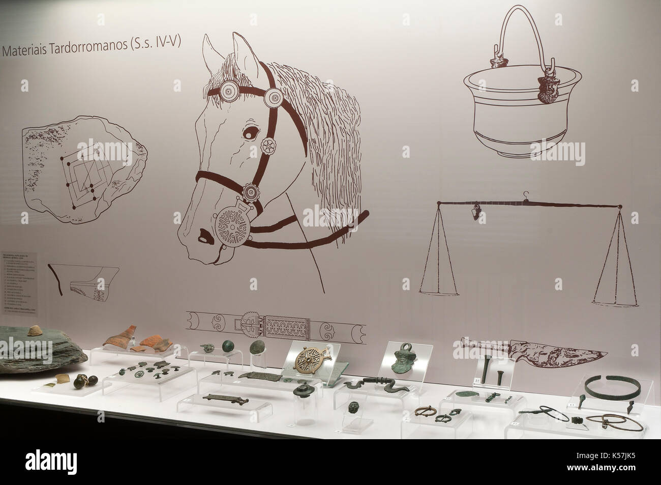 Provincial Museum, spät - die römischen Überreste, Lugo, Region Galizien, Spanien, Europa Stockfoto