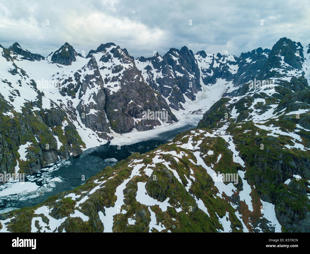 Die trollfjord in der Lofoten, Norwegen Stockfoto