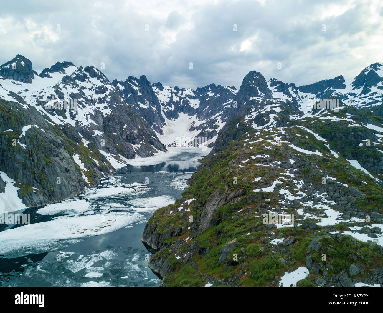Die trollfjord in der Lofoten, Norwegen Stockfoto