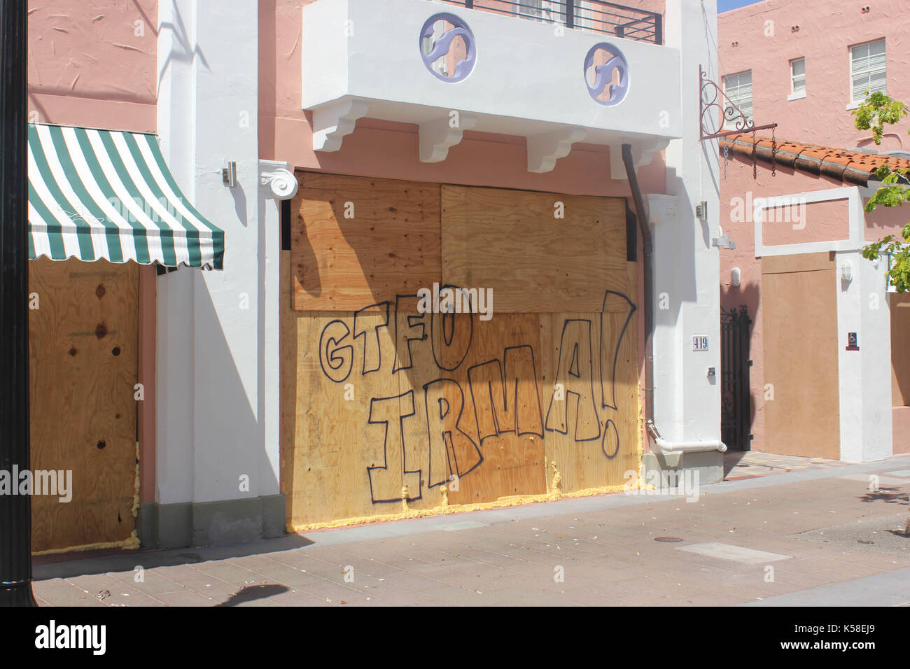 Miami Beach, Verlassen, vor Hurrikan Irma, 8. September 2017 Stockfoto