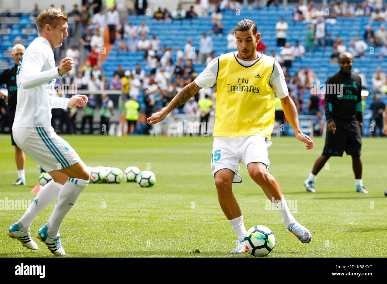 Madrid, Spanien. 09 Sep, 2017. Theo Hernandez (15) von Real Madrid Spieler. La Liga zwischen Real Madrid gegen Levante UD im Santiago Bernabeu in Madrid, Spanien, 9. September 2017. Credit: Gtres Información más Comuniación auf Linie, S.L./Alamy leben Nachrichten Stockfoto