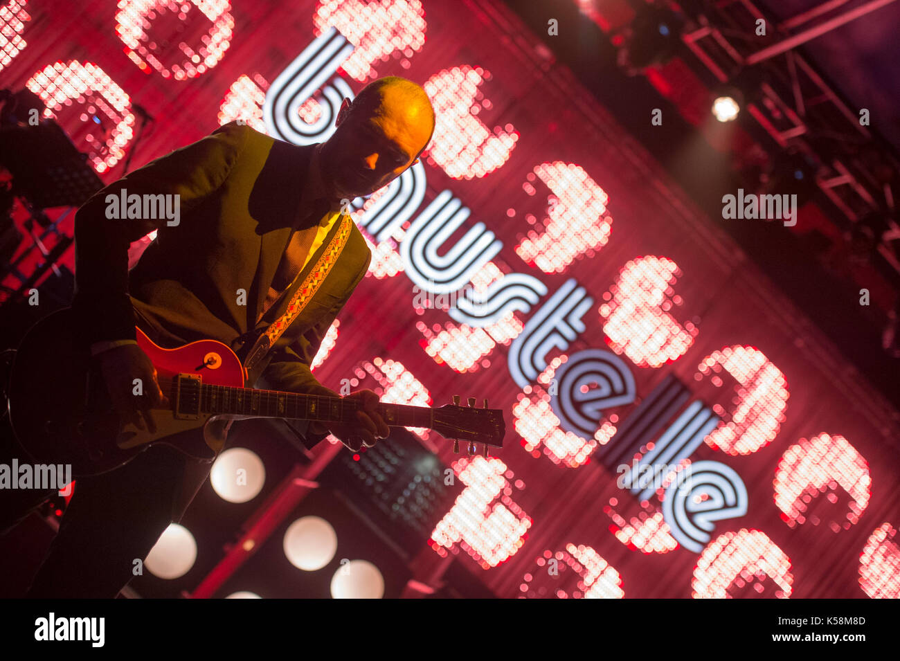 Baustelle auf der Bühne des Festival @ Parco della Zizzola, Bra (CN), mit ihrer Tour "L'estate, l'amore e la violenza" 2017 Stockfoto