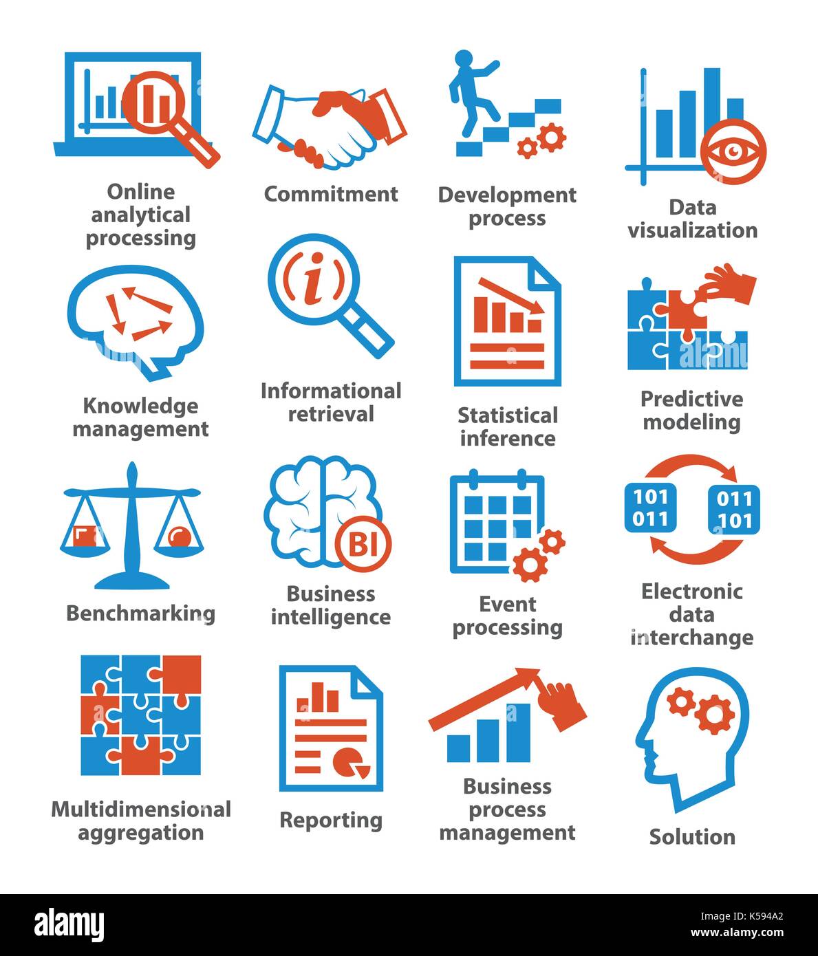 Business Management Symbole. Pack 04. Stock Vektor