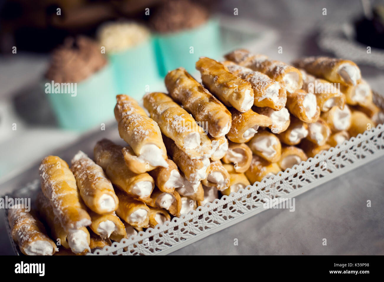 Sweet Hochzeit Kuchen Stockfoto