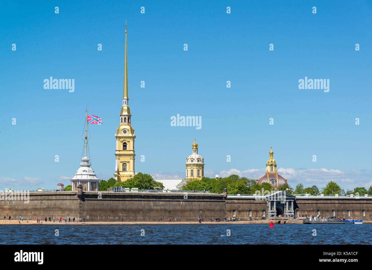 Peter und Paul Festung und den Fluss Neva in St. Petersburg, Russland Stockfoto