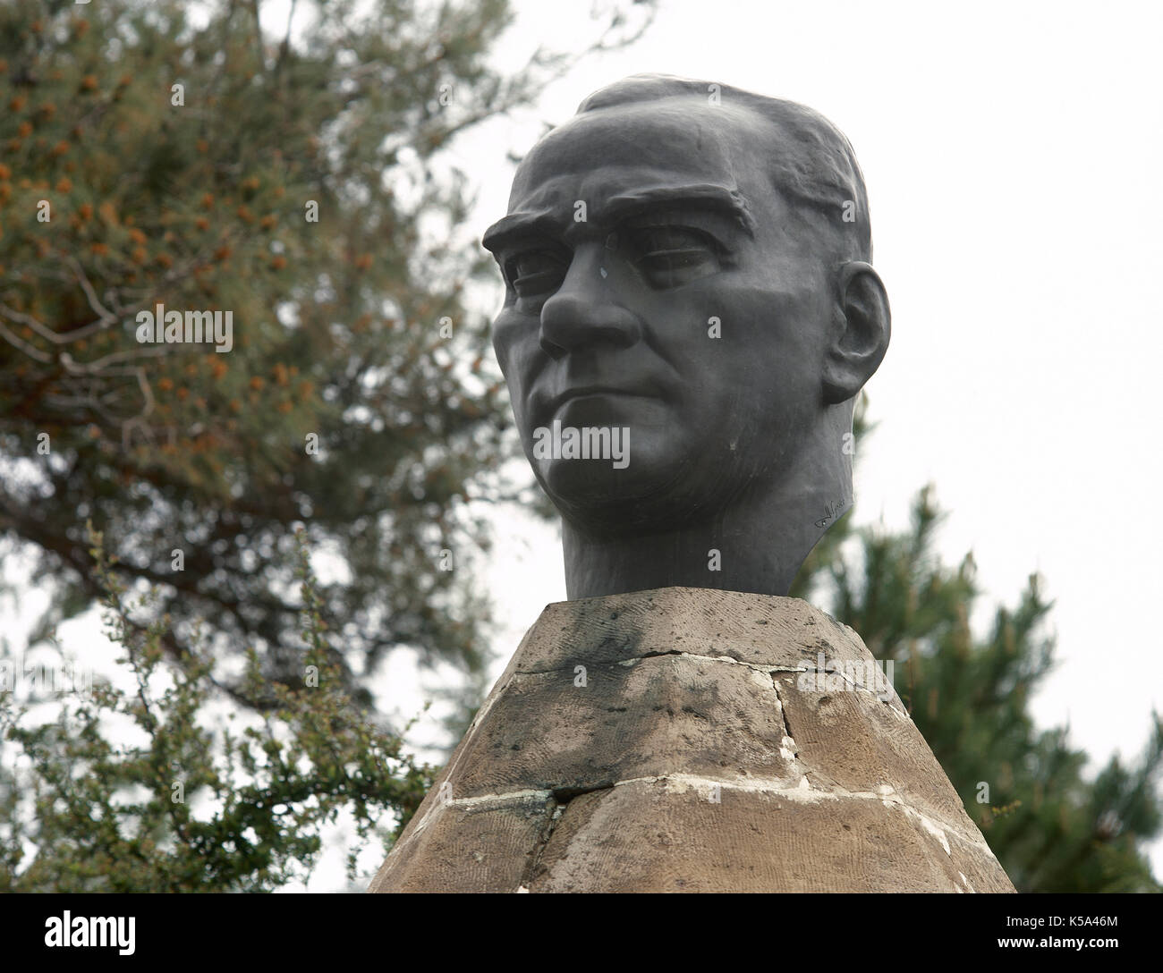 Mustafa Kemal Atatürk (1881-1938). Türkische Armee Offizier, Revolutionär und Gründer der Republik Türkei. Skulptur. Kappadokien, Türkei. Stockfoto