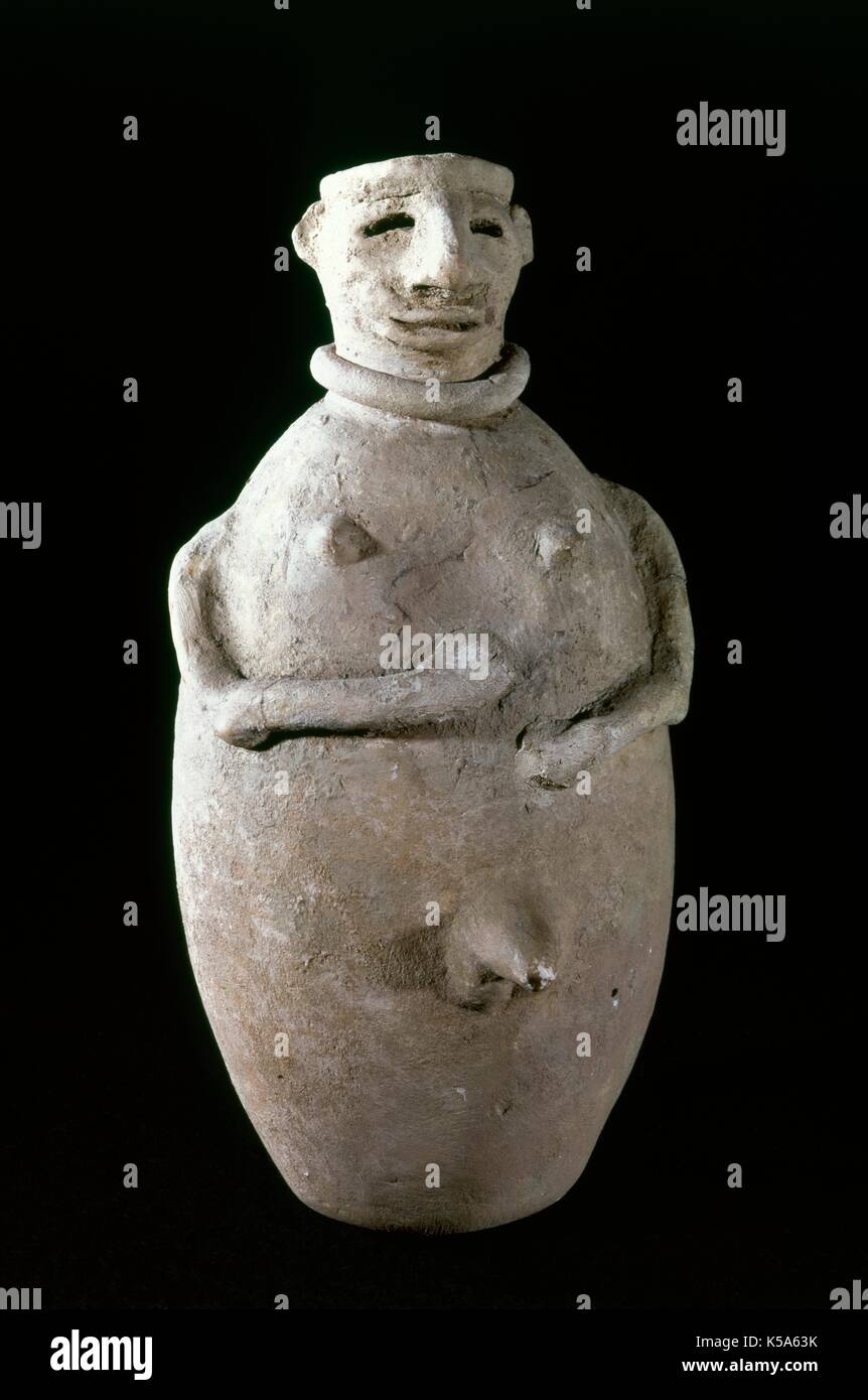 Anthropomorphe Figur. Votive verwenden. Punischen. Terrakotta. VI-IV Jahrhundert v. Chr. Illa Plan (Ibiza, Balearen, Spanien). Stockfoto