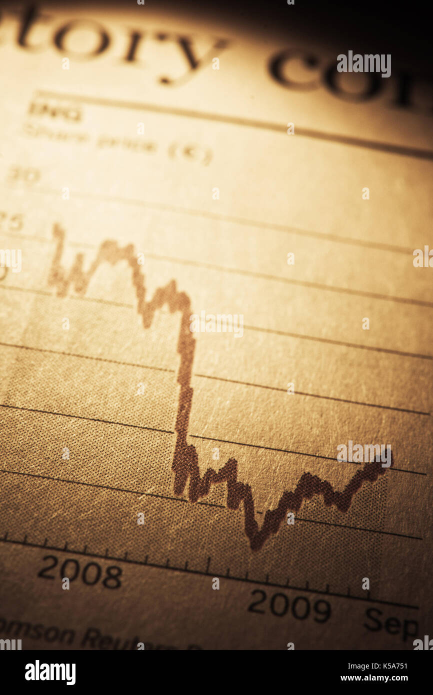 Finanzmarkt graph Stockfoto