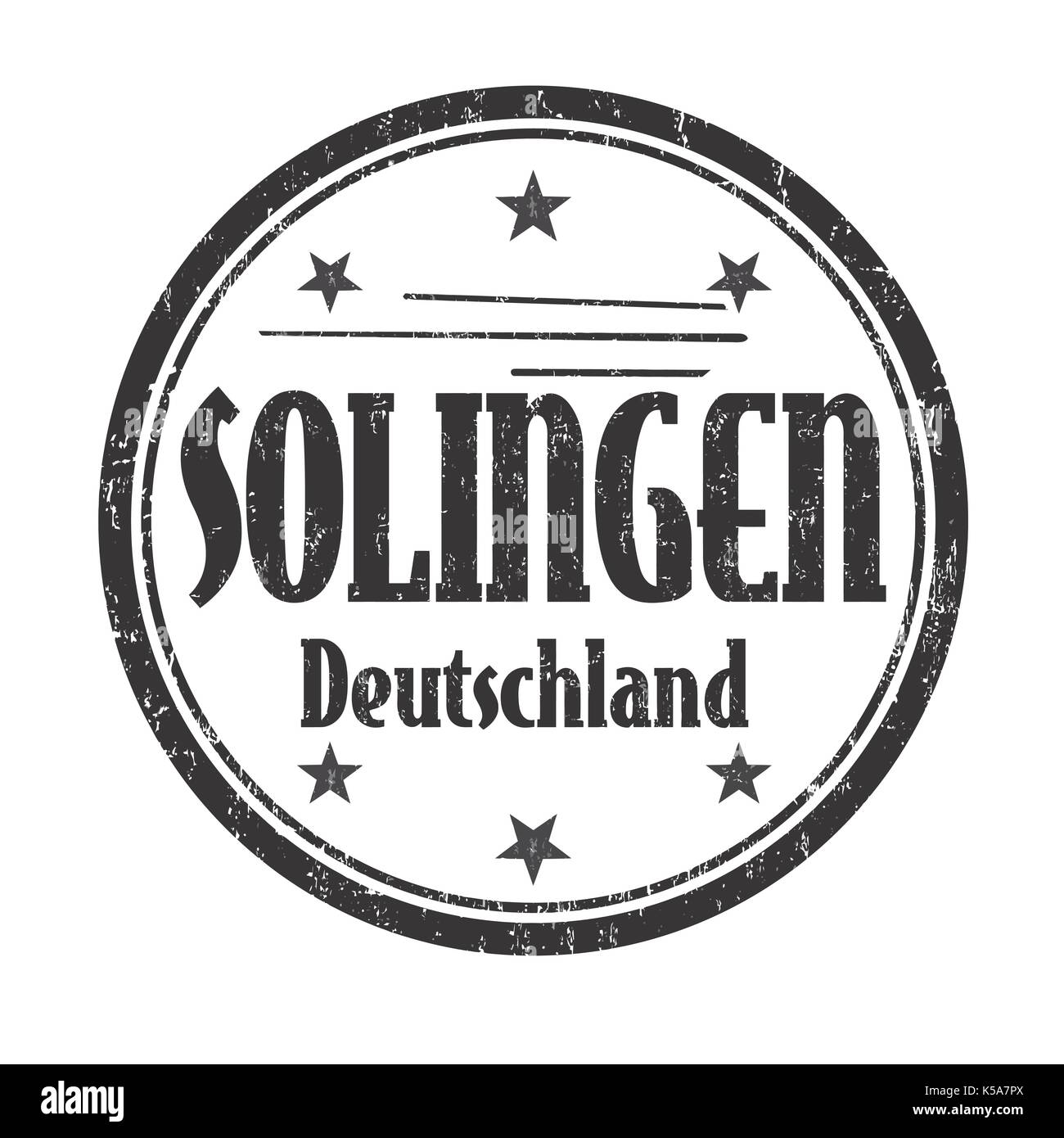 Solingen Zeichen oder Stempel auf weißem Hintergrund, Vector Illustration Stock Vektor
