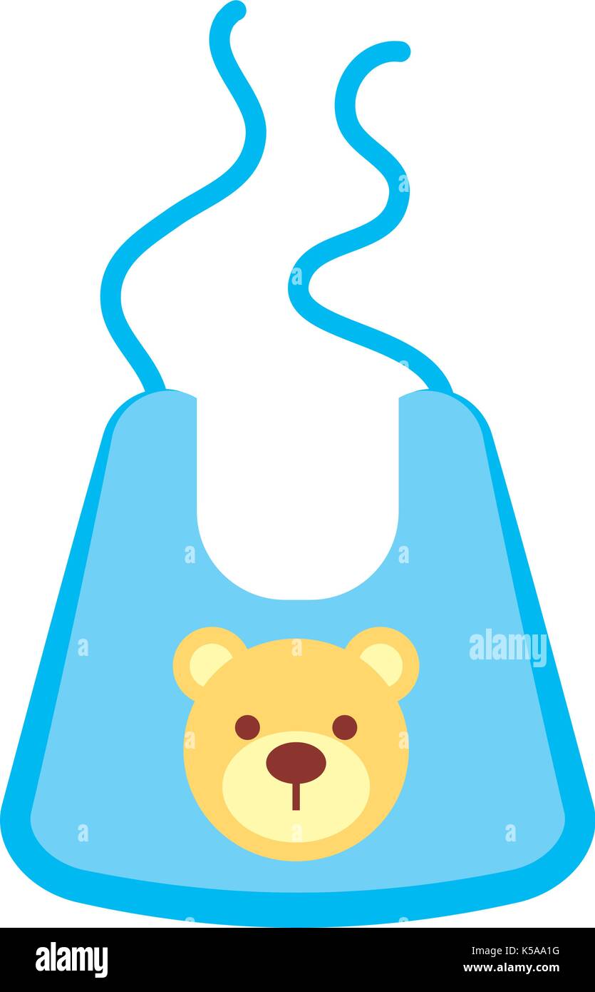 Baby Boy Dusche bib Zubehör design Symbol Stock Vektor