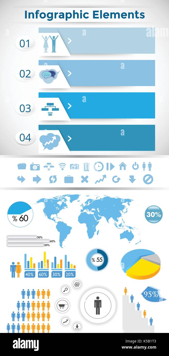 Infografik Element festlegen Stock Vektor