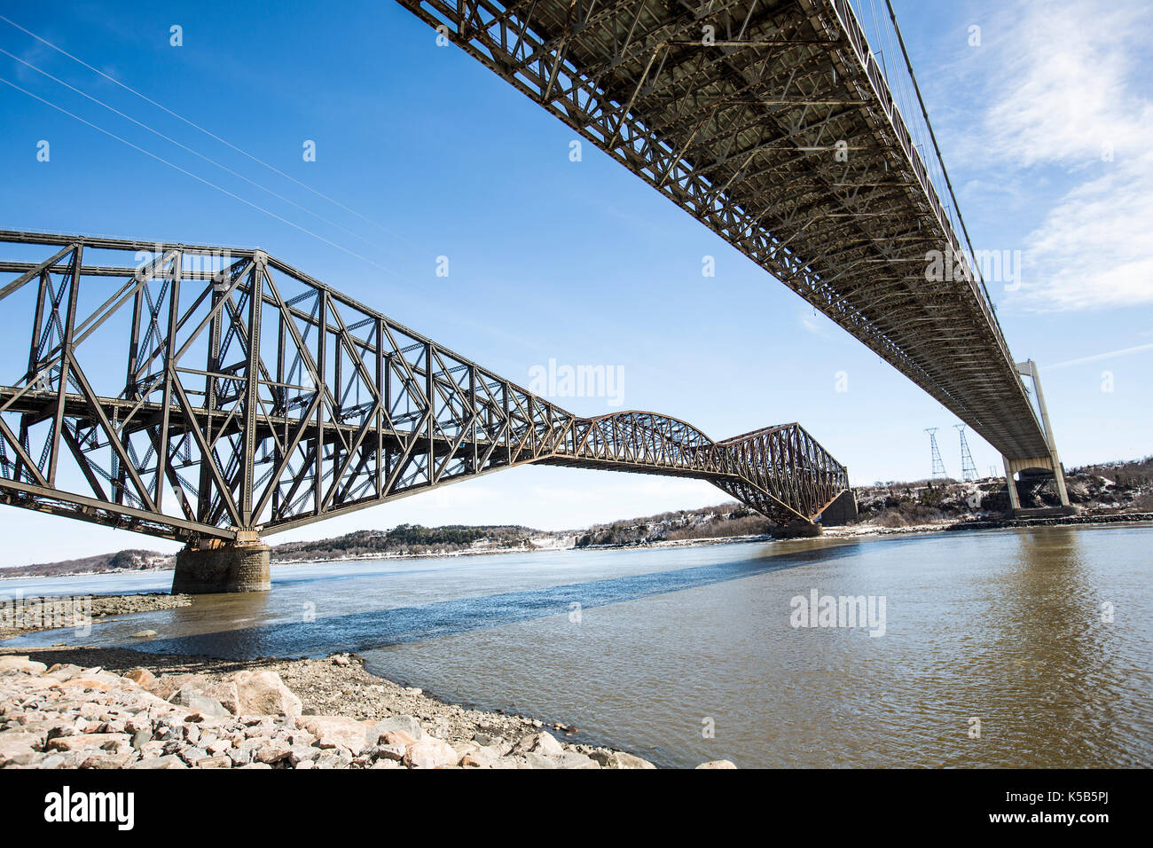 Panorama der "Pont de Quebec' im Frühjahr Saison Stockfoto