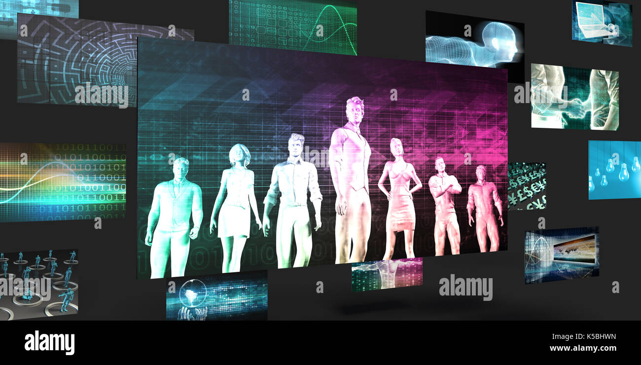 Team Vertrieb und Marketing abstrakte Konzept Stockfoto