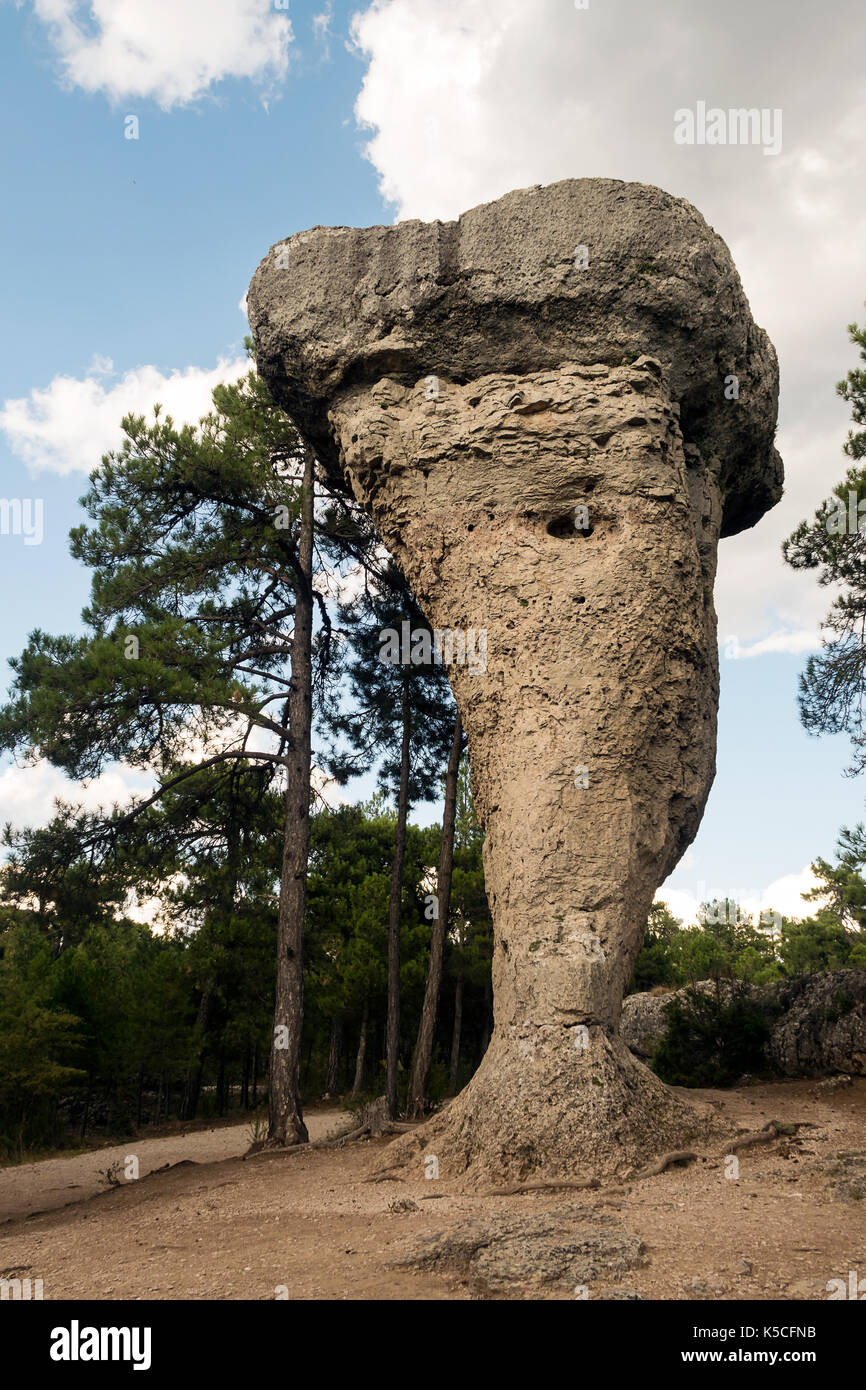 Bild von einzigartigen Felsformationen in die verzauberte Stadt Cuenca in Castilla la Mancha, Spanien Stockfoto