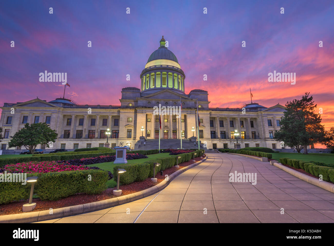 Little Rock, Arkansas, USA am State Capitol. Stockfoto