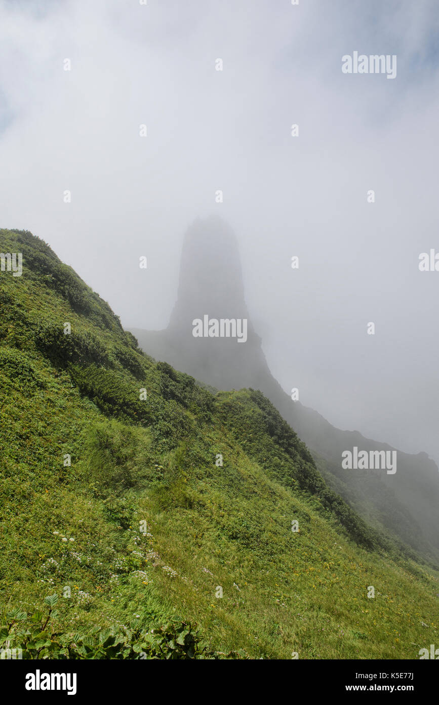 Der gendarm auf dem Berg Rishiri, Rishiri-insel, Hokkaido, Japan Stockfoto