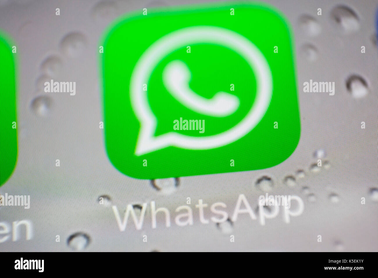 Smartphone-App WhatsApp, angezeigt. Stockfoto