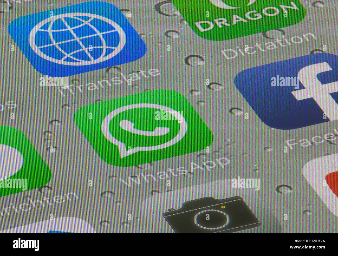 Smartphone-App WhatsApp, angezeigt. Stockfoto