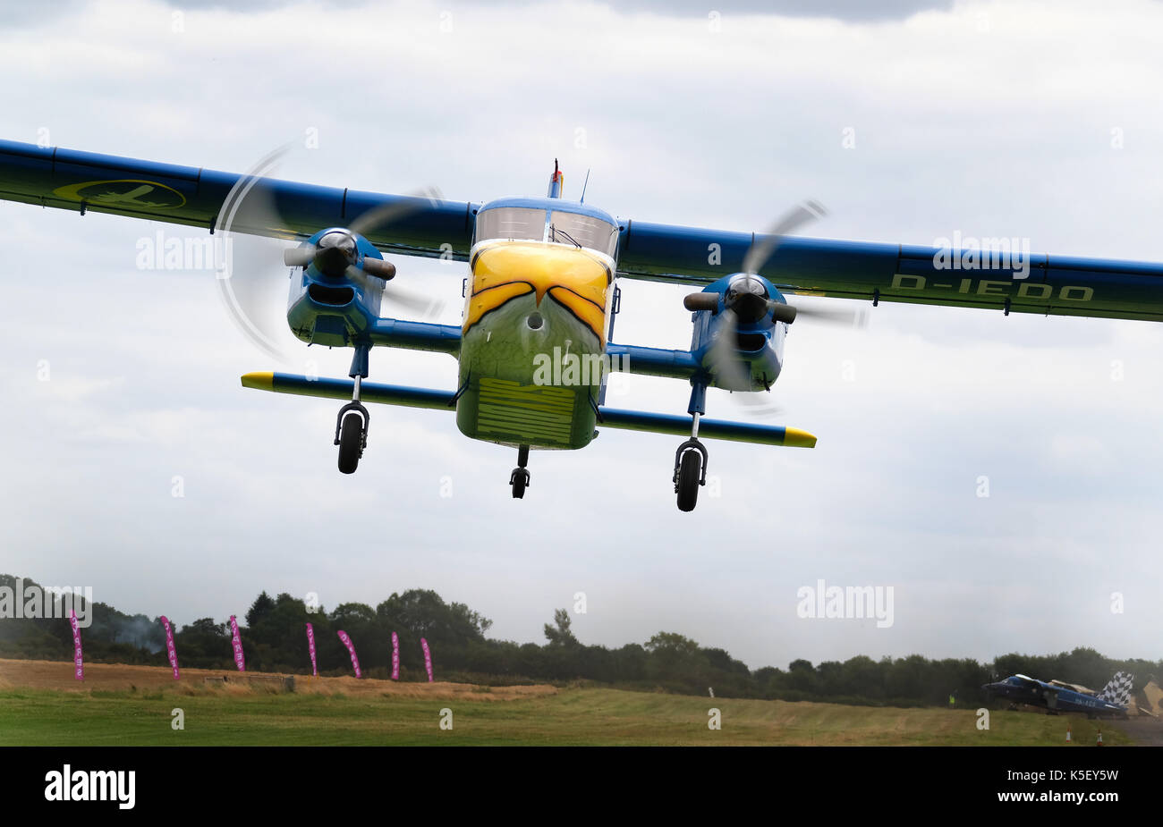 Dornier Do 28 Flugzeuge wie kurze Start und Landung Fahrzeug im freien Fall Fallschirm Center verwendet. Stockfoto
