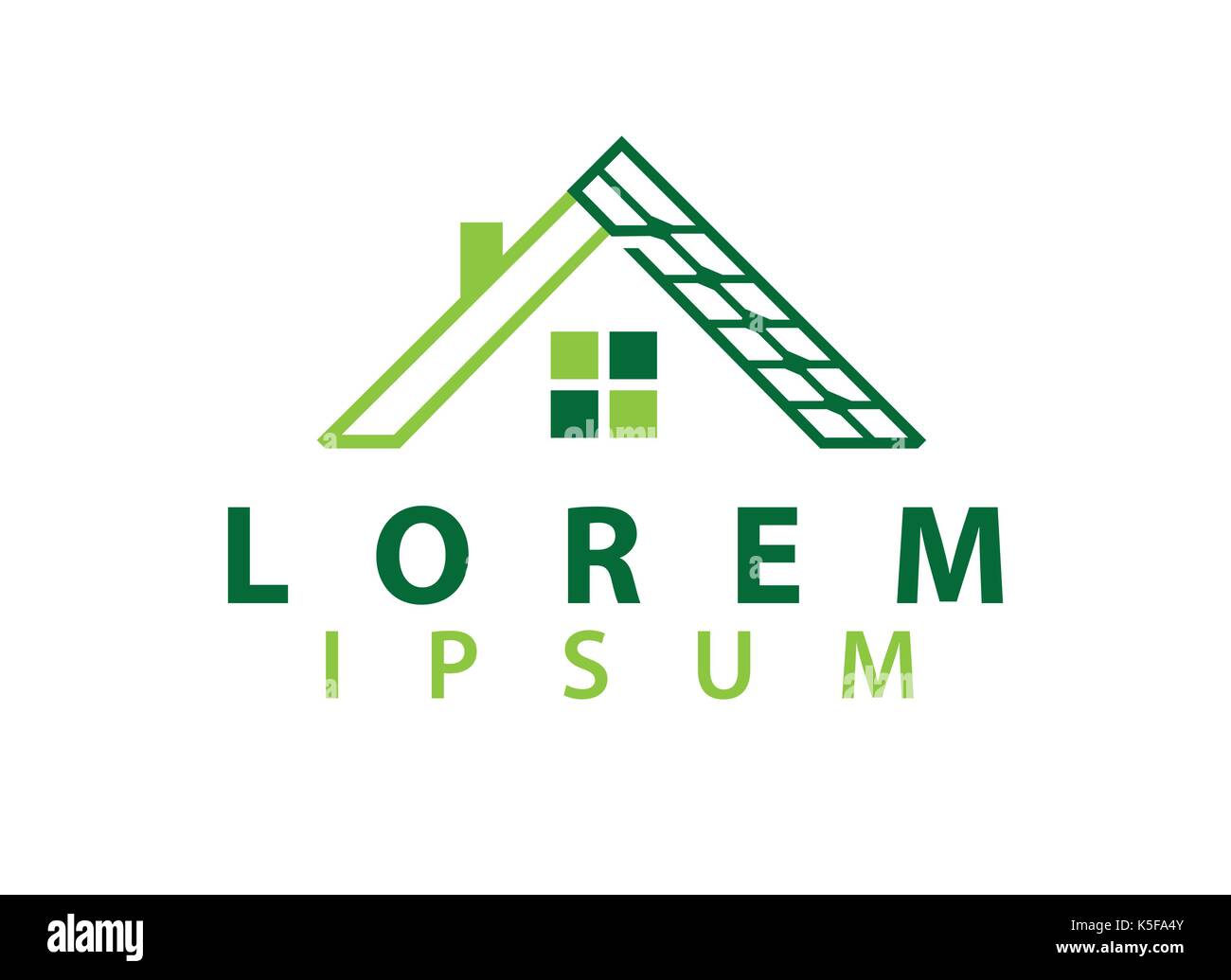 Sonnenkollektoren auf Haus-Logo, Haus solar Logo, Icon Design, auf weißem Hintergrund. Stock Vektor