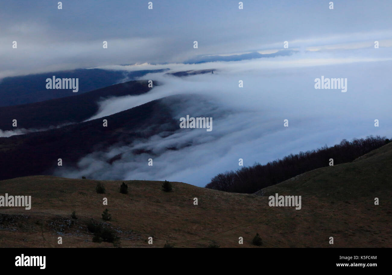Berglandschaft Landschaft, Balkangebirge, in der Nähe von Shipka, Bulgarien, Osteuropa Stockfoto