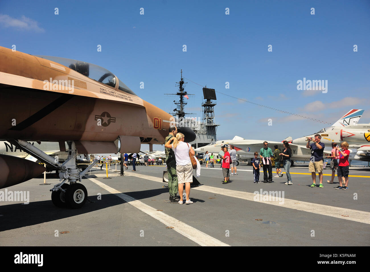 San Diego, USA - 30. Juli 2013: der Flugzeugträger "Midway als Museum der US-Marine in San Diego, Kalifornien, USA. Stockfoto