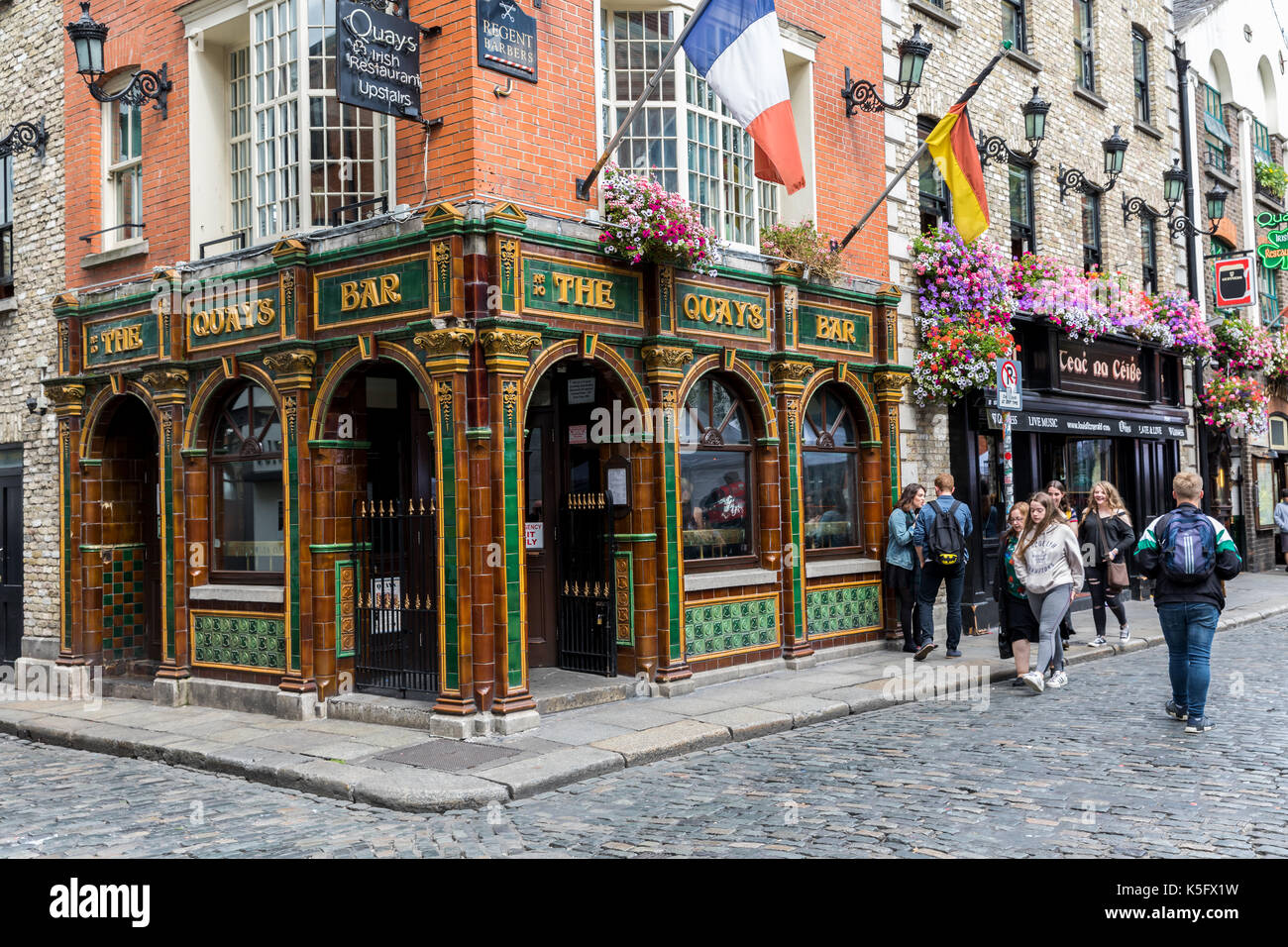 Die Streeets von Dublin in der Innenstadt. Stockfoto