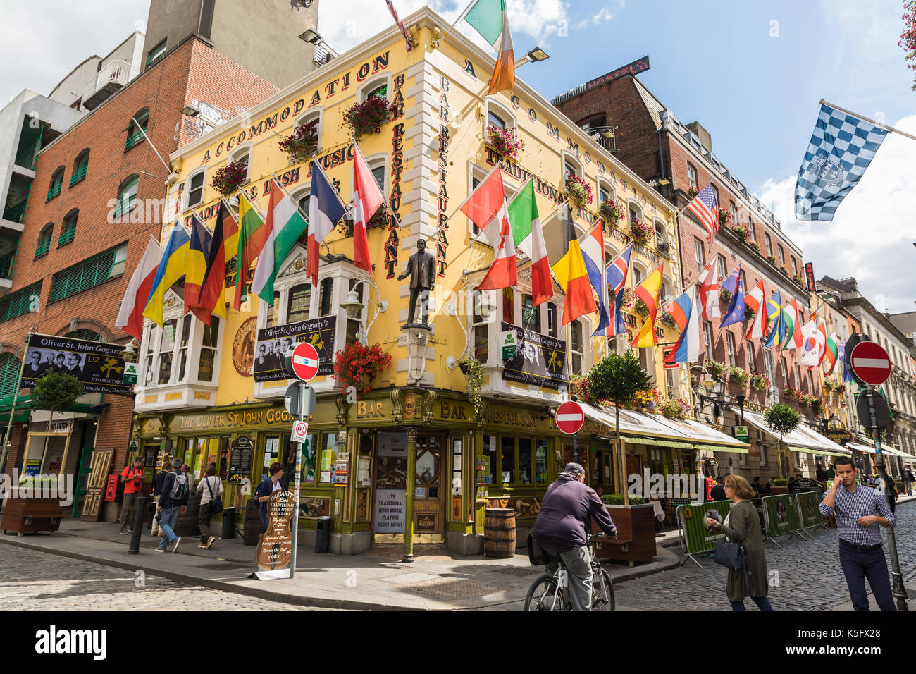 Die Streeets von Dublin in der Innenstadt. Stockfoto