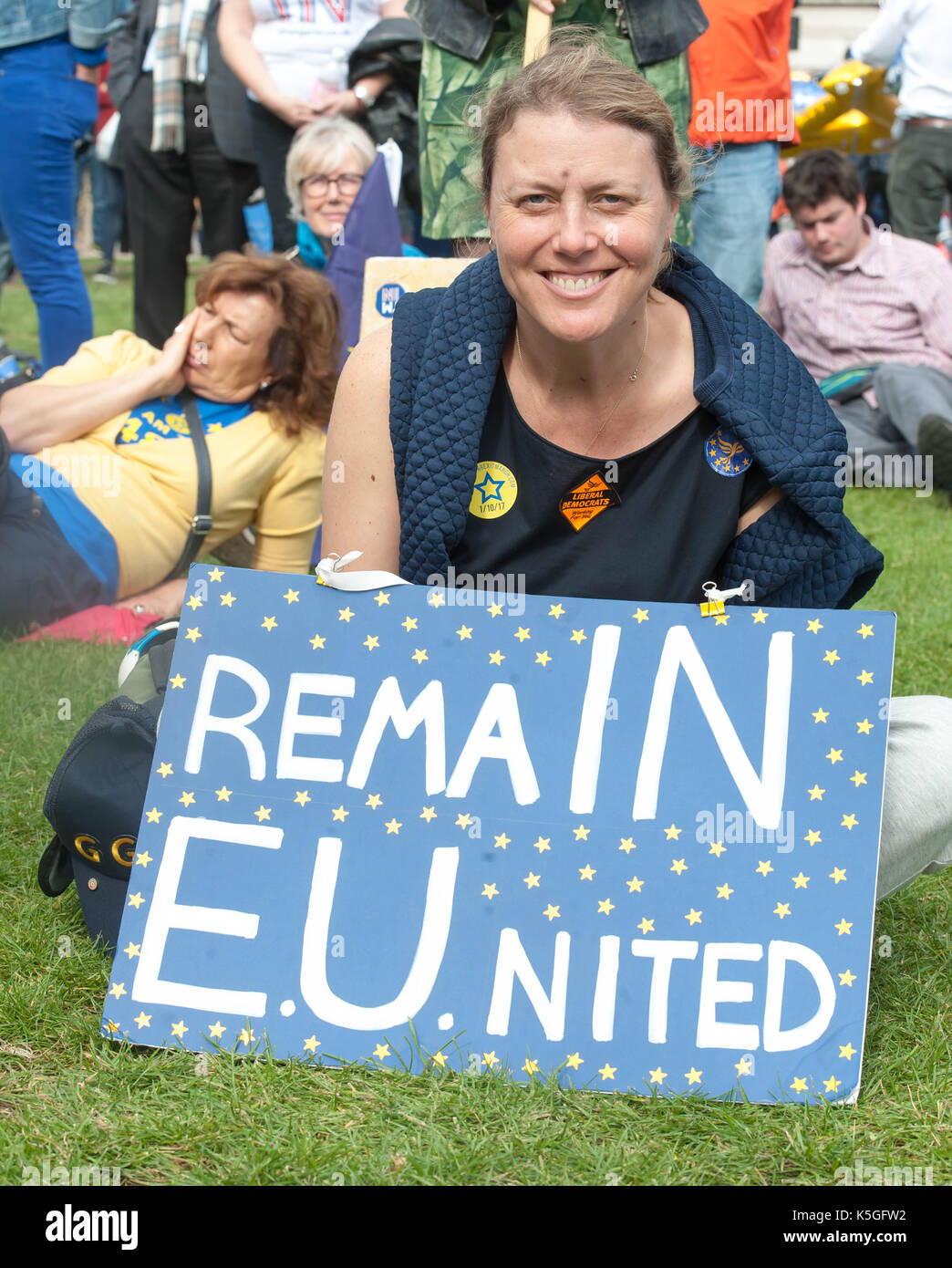 London England. 9. September 2017. Tausende von Anti-Brexit Demonstration in London durch die pro-EU-Kampagne Gruppe © Michael Tubi/Alamy leben Nachrichten Stockfoto