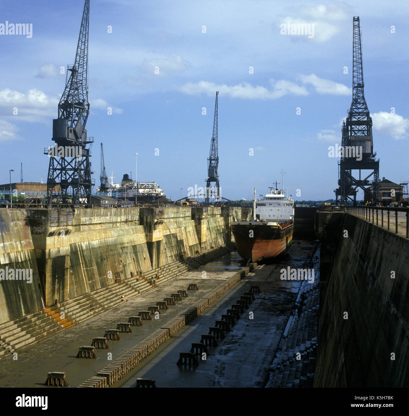 King George V graving Dock (Dry Dock) Hafen von Southampton, Southampton Docks, Southampton, Hampshire, England, UK. Stockfoto