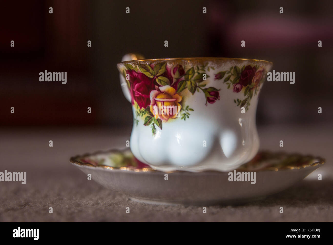 Kaffee Tasse und Untertasse Stockfoto
