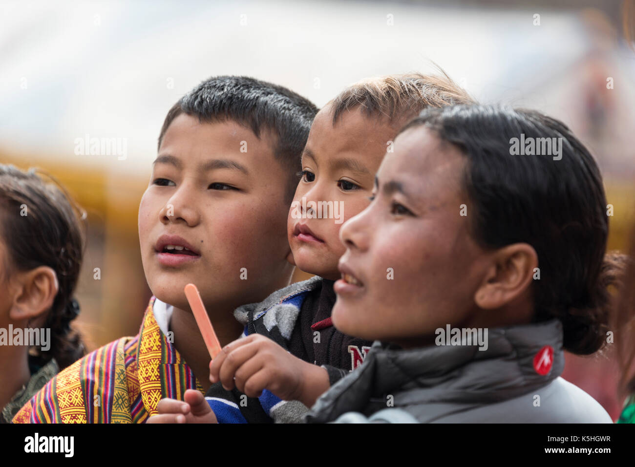 Des Königs Geburtstag Feier am Changlimithang Stadion in Thimpu, Bhutan Stockfoto