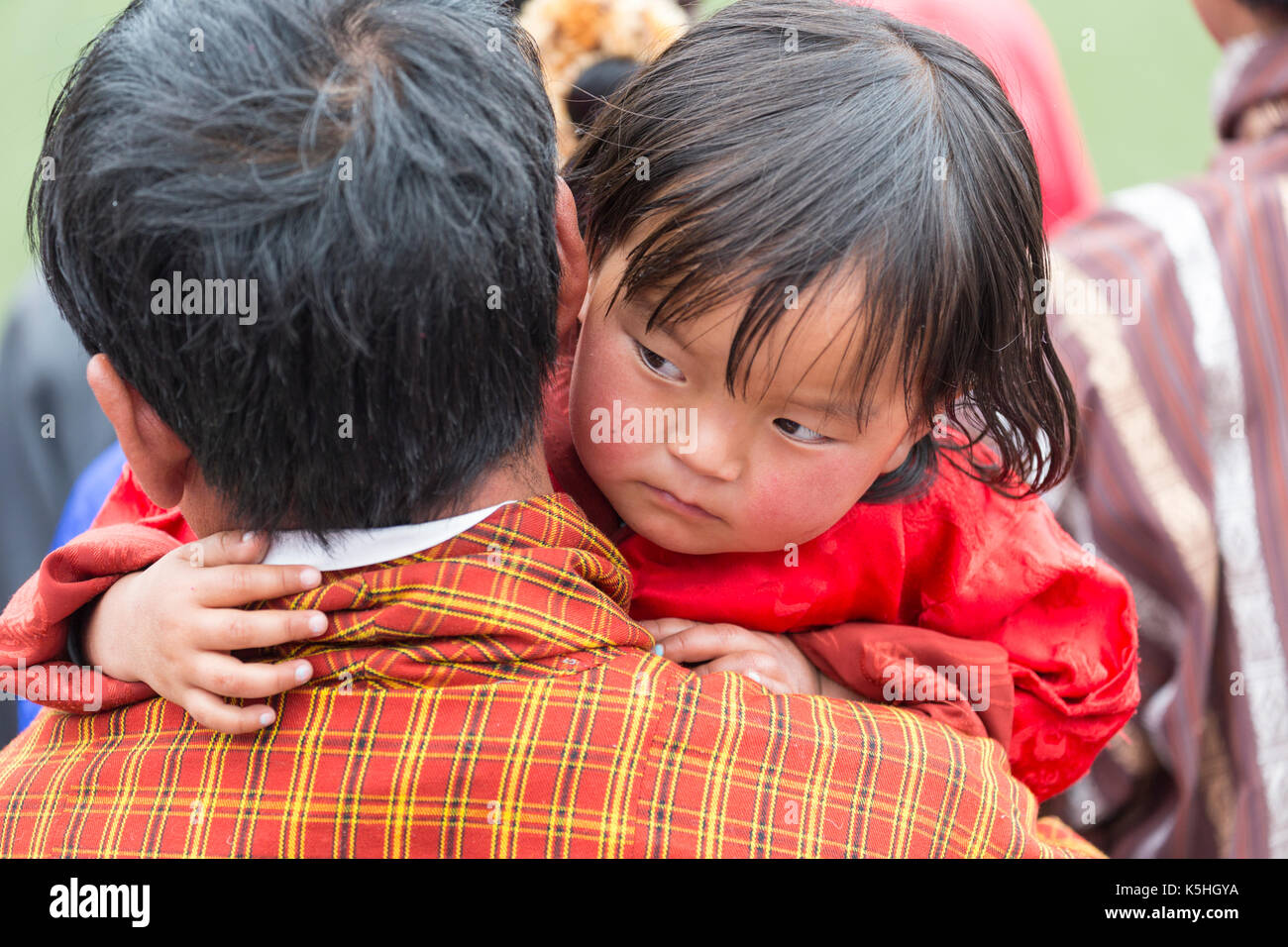 Des Königs Geburtstag Feier am Changlimithang Stadion in Thimpu, Bhutan Stockfoto