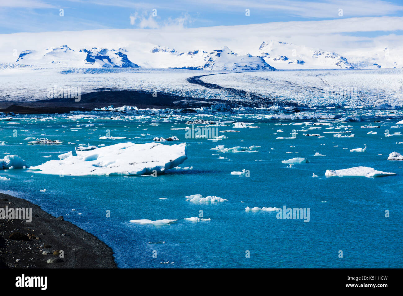 Jökulsárlón Gletschersee, Island Stockfoto